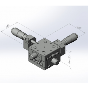 薄型40mm交叉滾子XY手動平移台